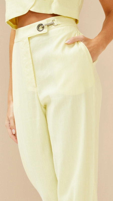 calça reta linho forum via venus premium
