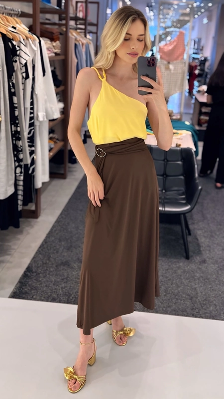 blusa forum um ombro viscose gretha premium