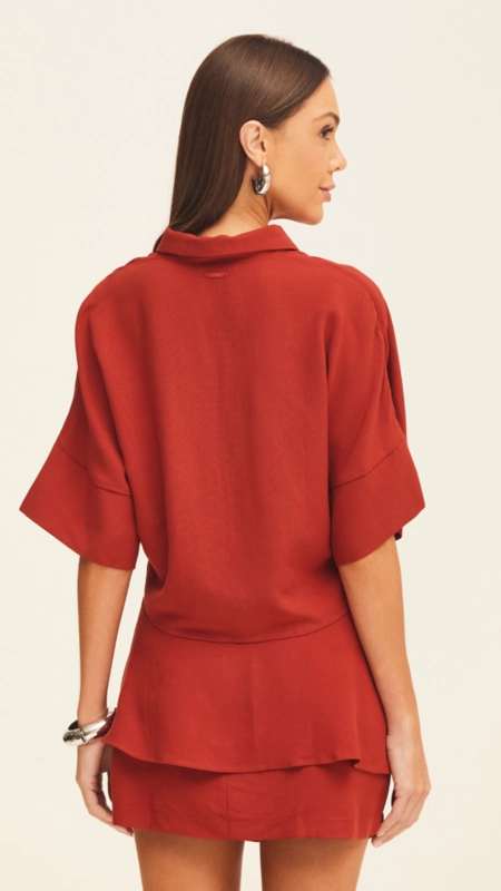 camisa manga curta forum viscolinho