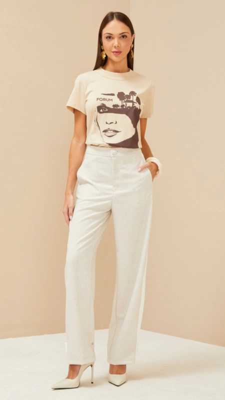 camiseta forum malha penteada woman