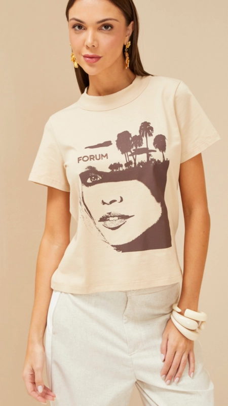 camiseta forum malha penteada woman