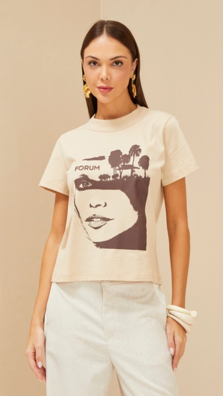 camiseta forum malha penteada woman