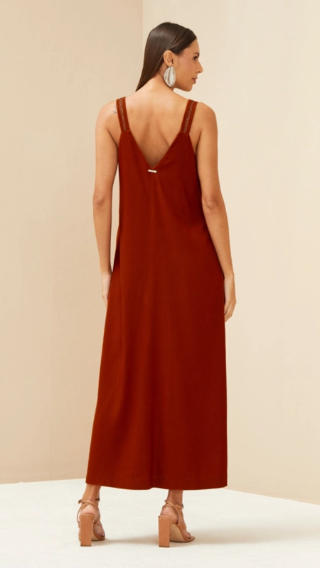 vestido midi linho forum ella premium