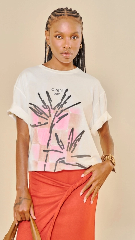 camiseta estampada open