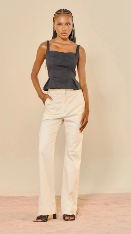 calça alfaiataria open