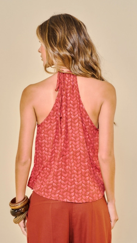 blusa estampada aplicação flor open