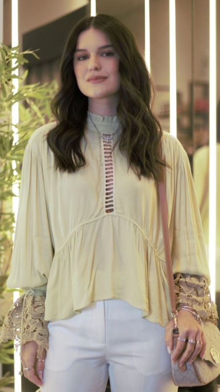 blusa punho renda guipir open