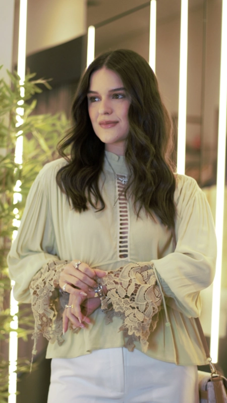 blusa punho renda guipir open