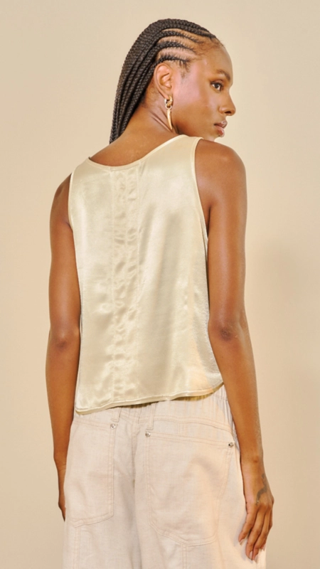 regata viscose acetinada open