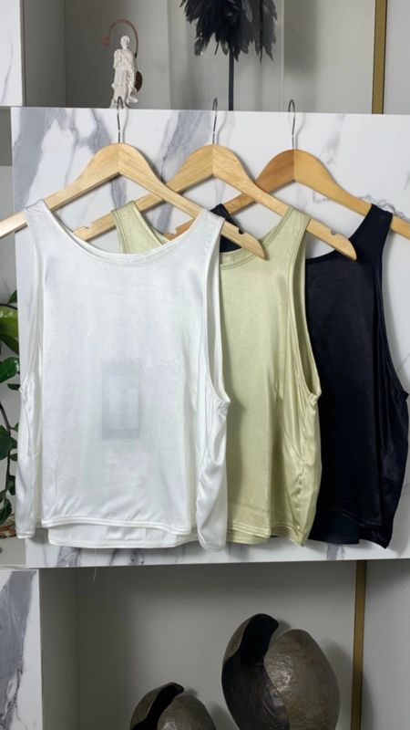 regata viscose acetinada open