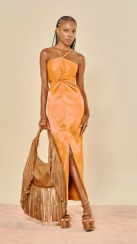 vestido midi frente única open