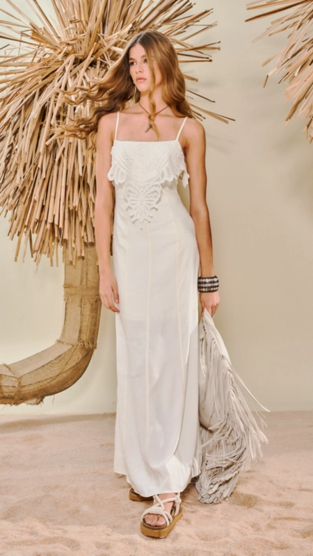 vestido longo linho open