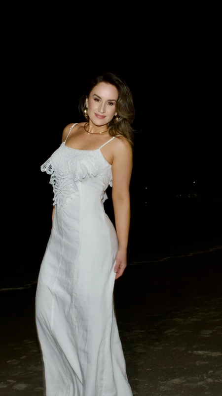 vestido longo linho open