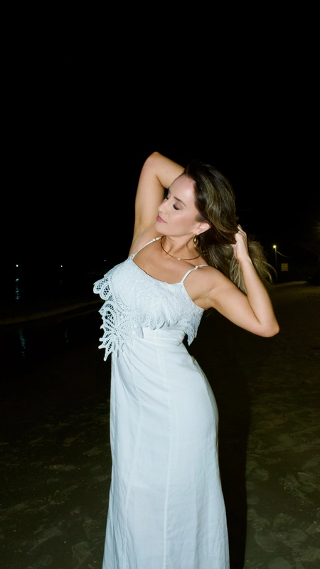 vestido longo linho open