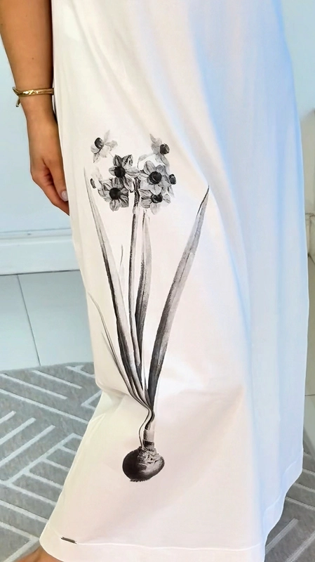 vestido maxi malha bulbos carinho borda barroca