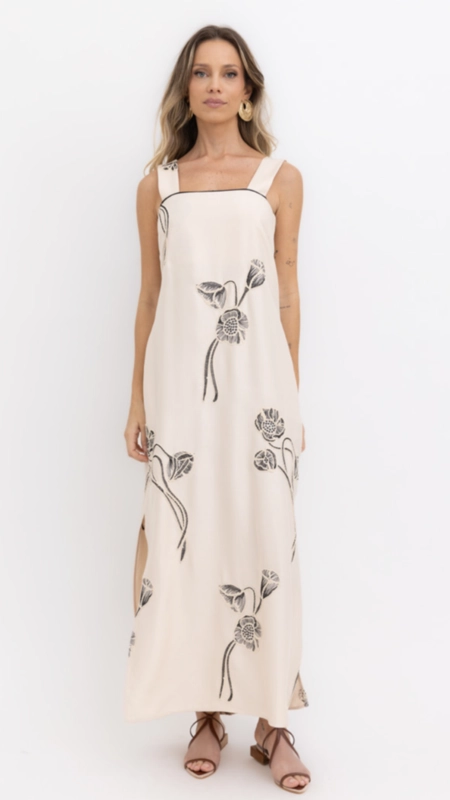 vestido alongado bordado jasmin borda barroca