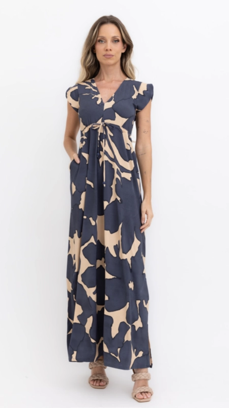 vestido midi magnólia fluity borda barroca