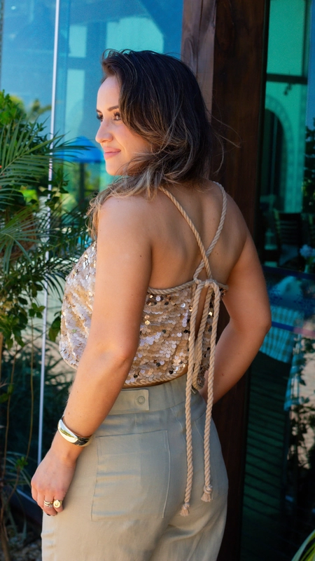 calça reta linho 100% borda barroca