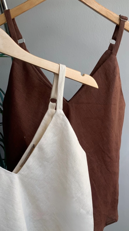 regata linho 100% borda barroca