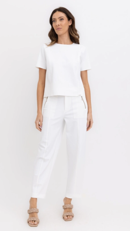 calça barrel block borda barroca