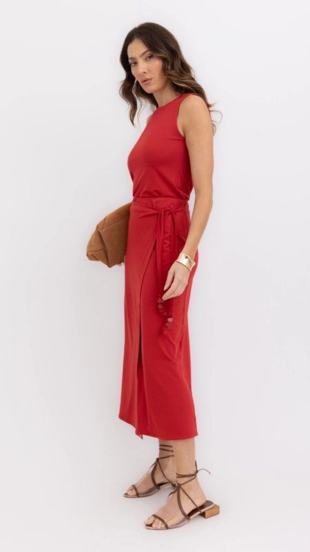 saia midi malha crepe pareo borda barroca