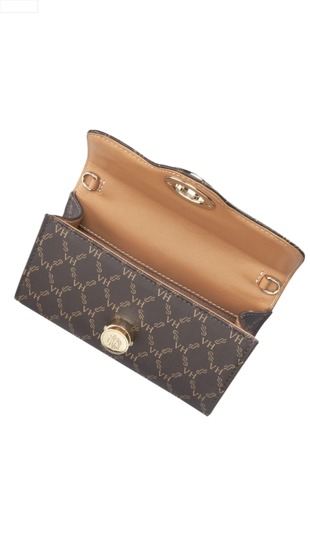 bolsa lock clutc victor hugo elos canvas couro