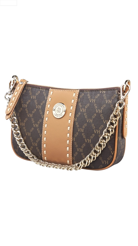 bolsa charli canvas coffe couro