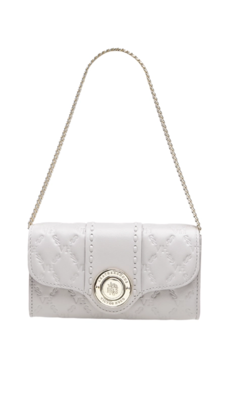 bolsa lock clutch couro victor hugo
