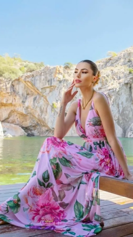 vestido longo tule garden