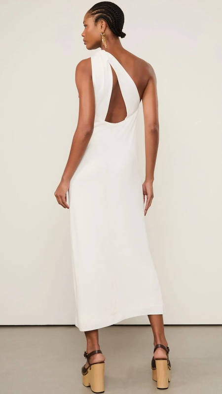 vestido longo animale malha nó