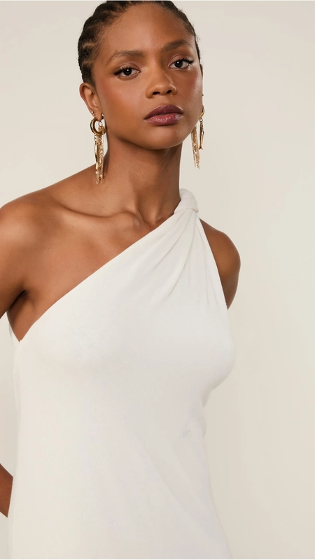 vestido longo animale malha nó