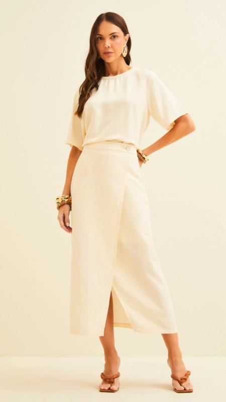 saia midi linho forum pareo chic