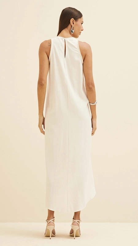 vestido midi forum linho clean