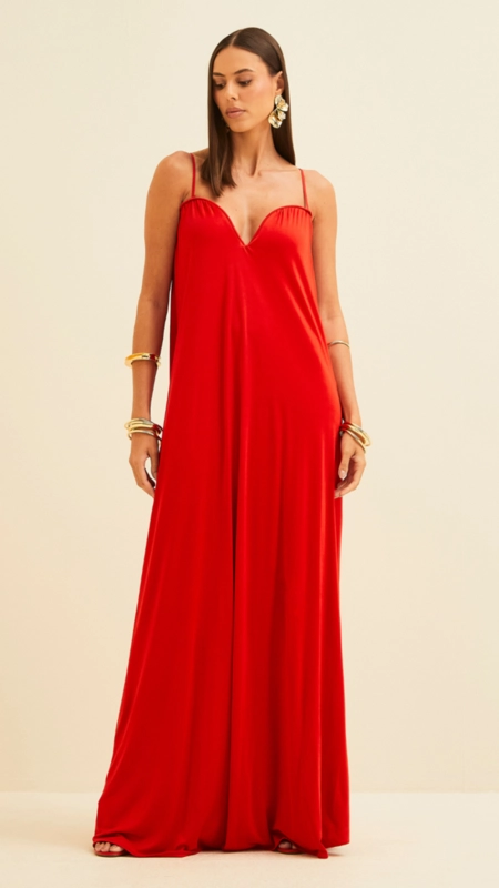 vestido longo forum jersey impact