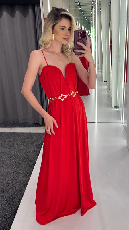 vestido longo forum jersey impact