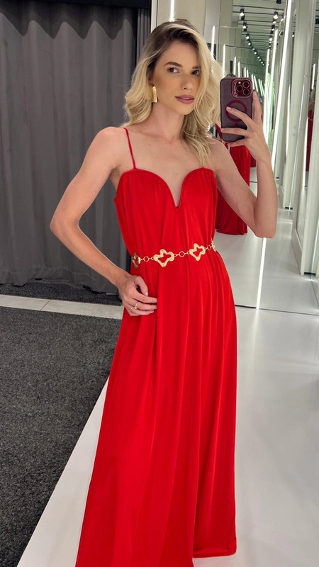 vestido longo forum jersey impact