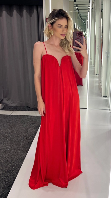 vestido longo forum jersey impact