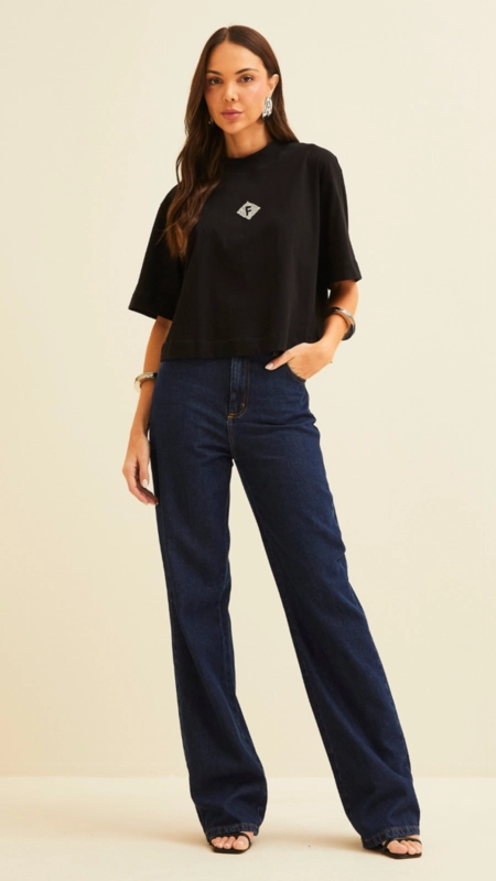 camiseta forum logo aplicação cristal