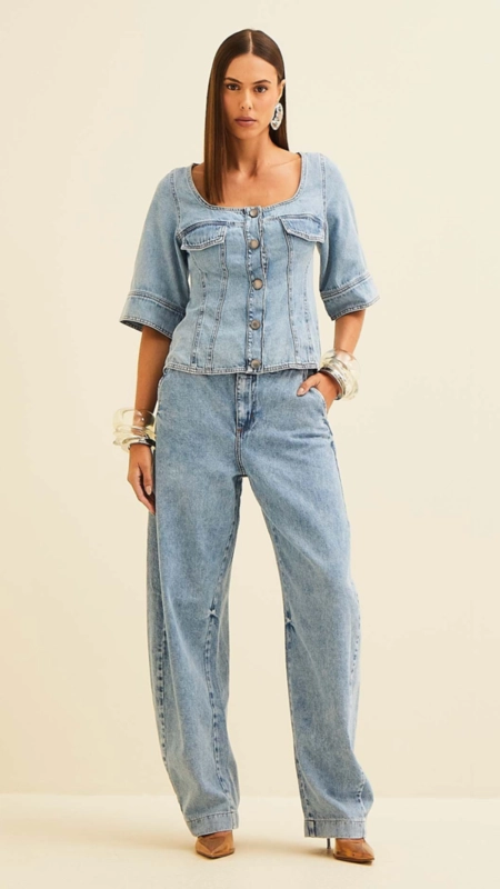 calça jeans forum barrel