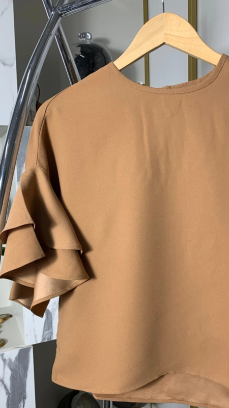 blusa crepe manga dupla