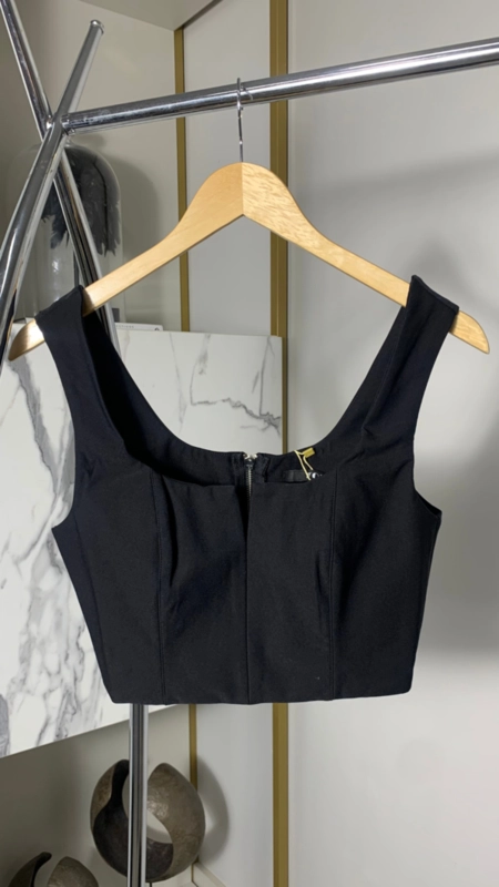 cropped alfaitaria decote v chic