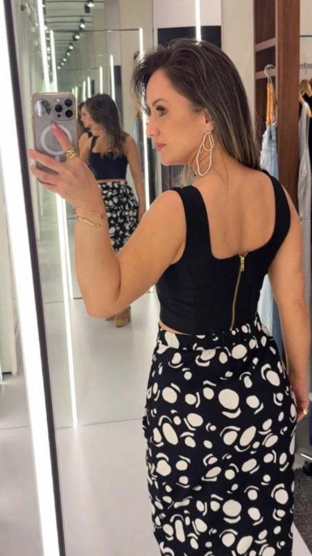 cropped alfaitaria decote v chic