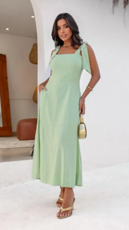 vestido midi linho malu