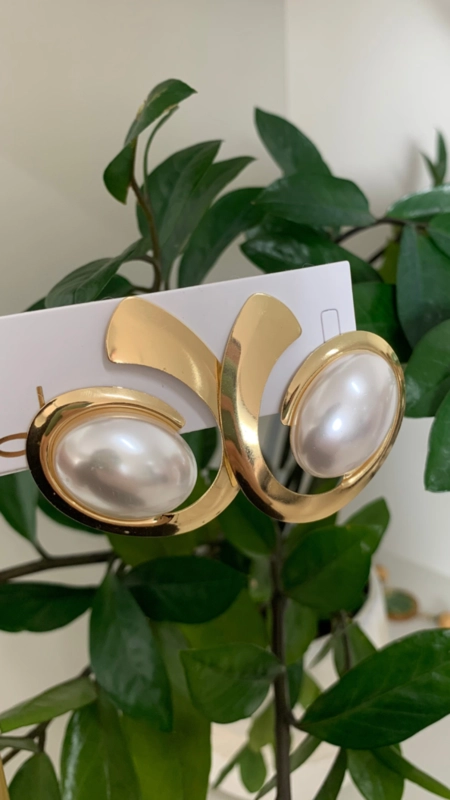 brinco perola circle