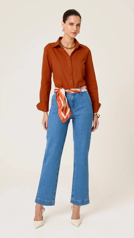 calça jeans dudalina patricia slim capri