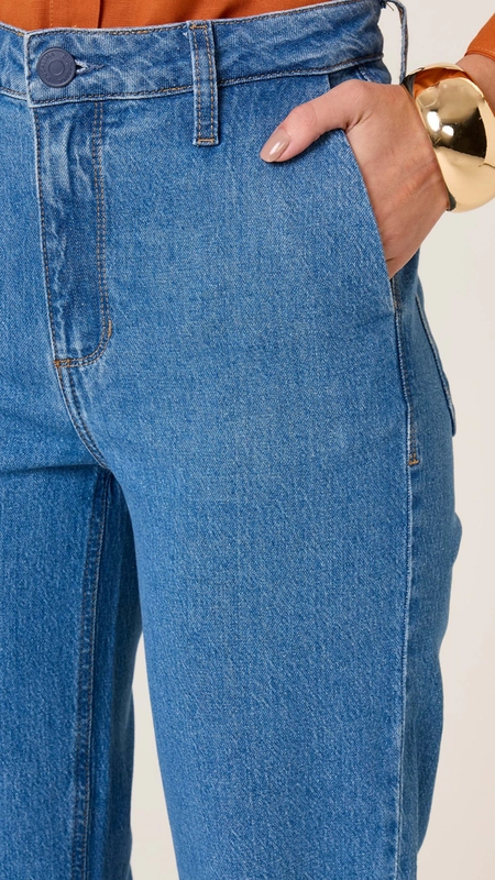 calça jeans dudalina patricia slim capri