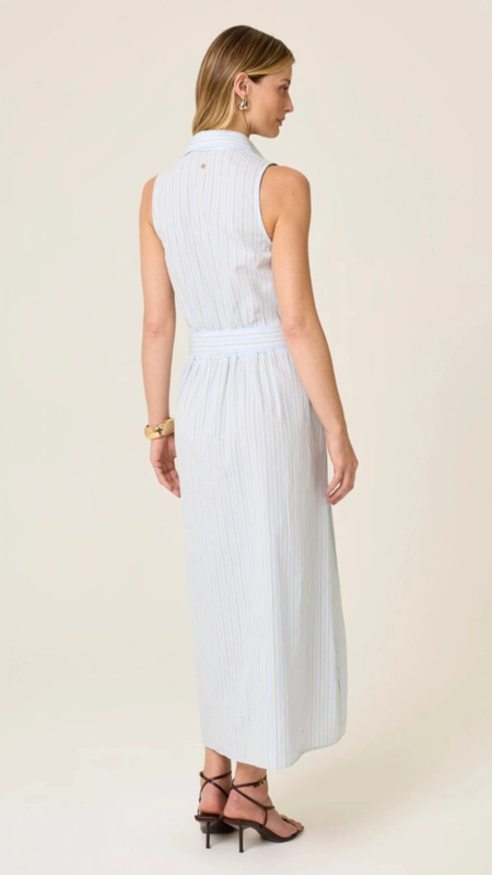 vestido midi dudalina transpassado tricoline