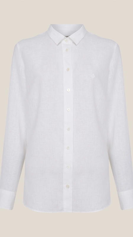 camisa dudalina ml regular linho 100%