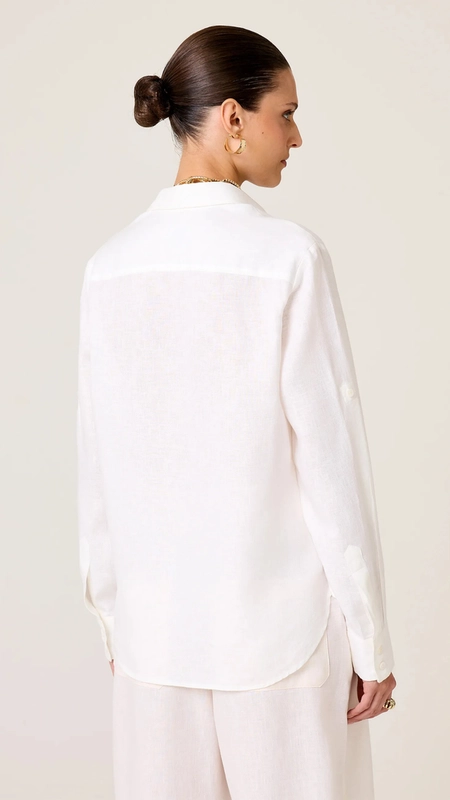 camisa dudalina ml regular linho 100%