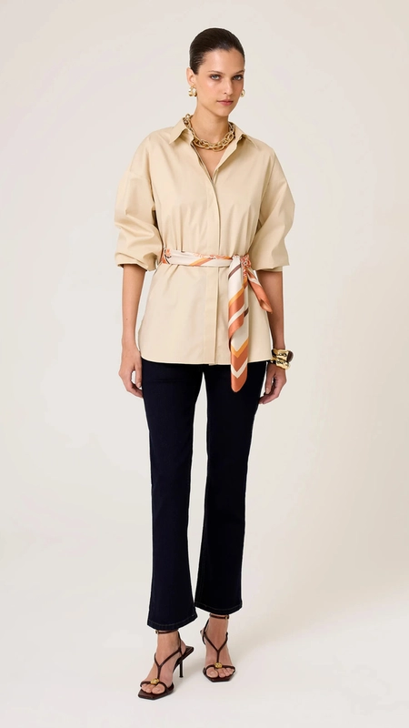 calça jeans dudalina poliana reta capri